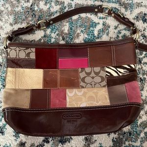 Patchwork Coach shoulder bag. Gently used